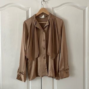 Sung Sport Vintage blouse gold and black SIZE 10